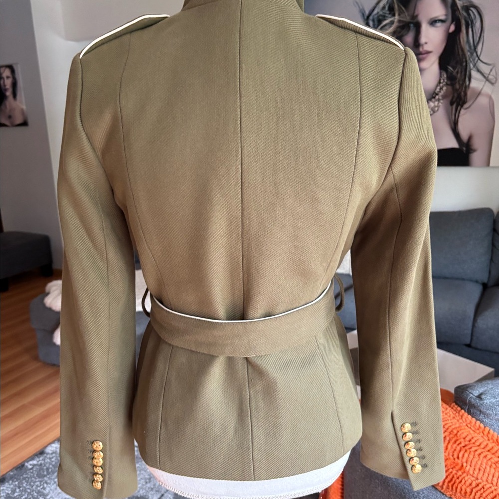 Banana Republic Green Military Jacket with Belted Waist - Picture 6 of 6